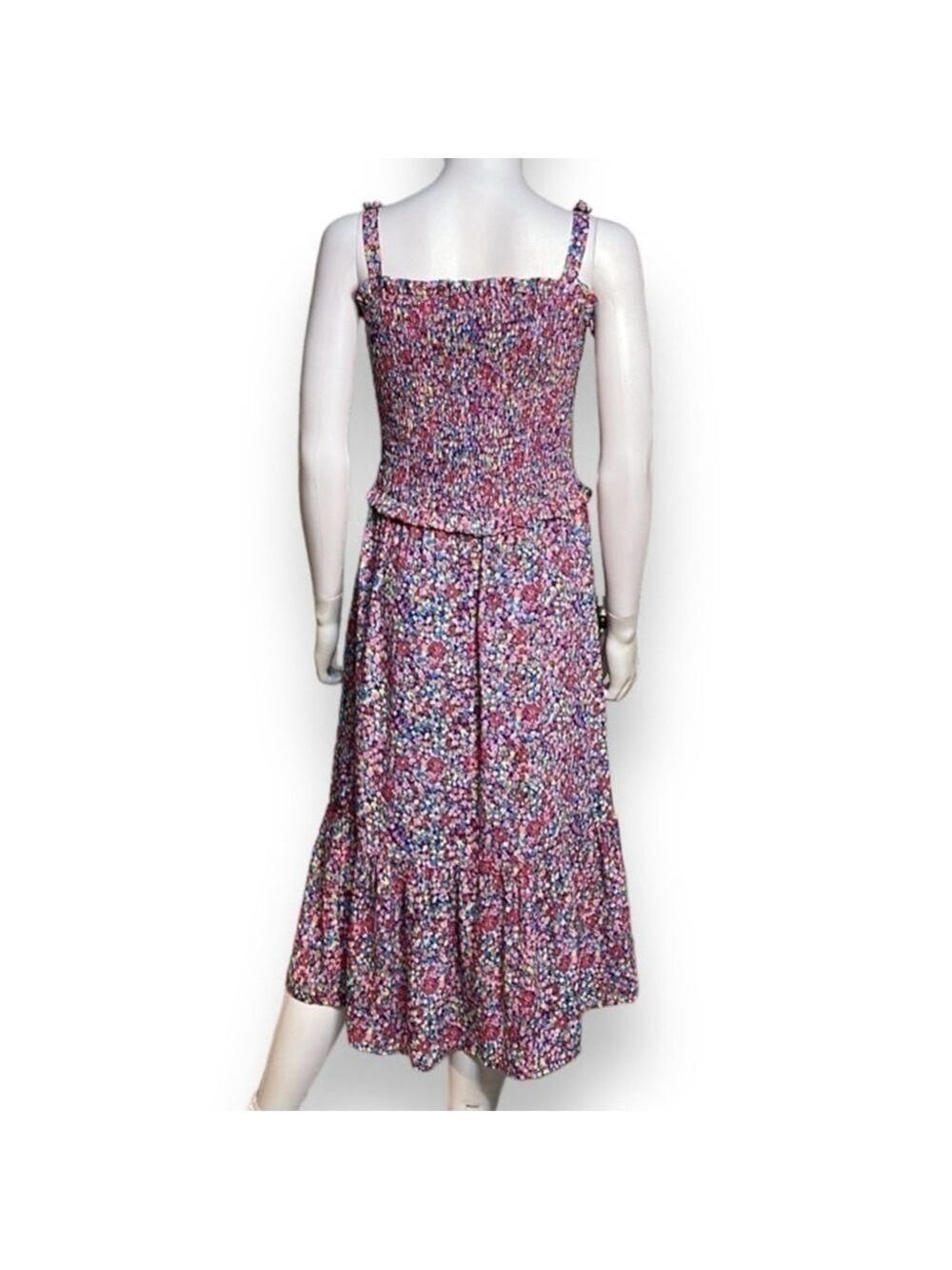 Sienna Sky Floral Maxi Dress Women's Size Large Sundress Pinks, Blues and Yellow - Picture 6 of 11